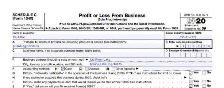 Step-by-Step Instructions to Fill Out Schedule C for 2020