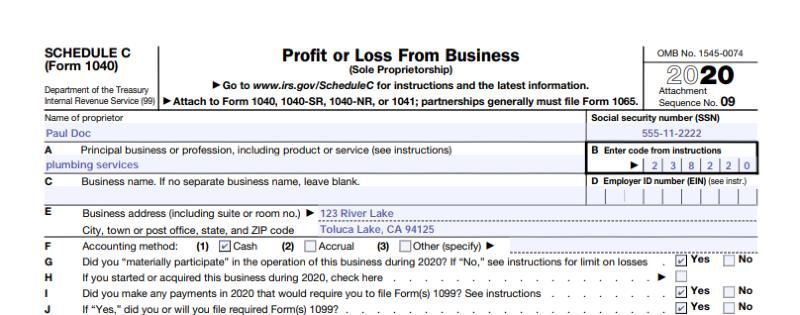 Step By Step Instructions To Fill Out Schedule C For 2020