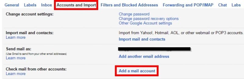 Gmail Accounts and Import
