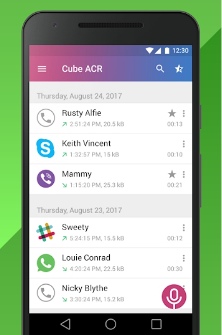 Cube Call Recorder automatic call recording