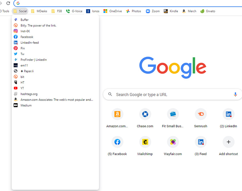 Website icons on browser bookmarks bar and lists