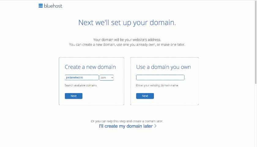 Choosing a domain name.