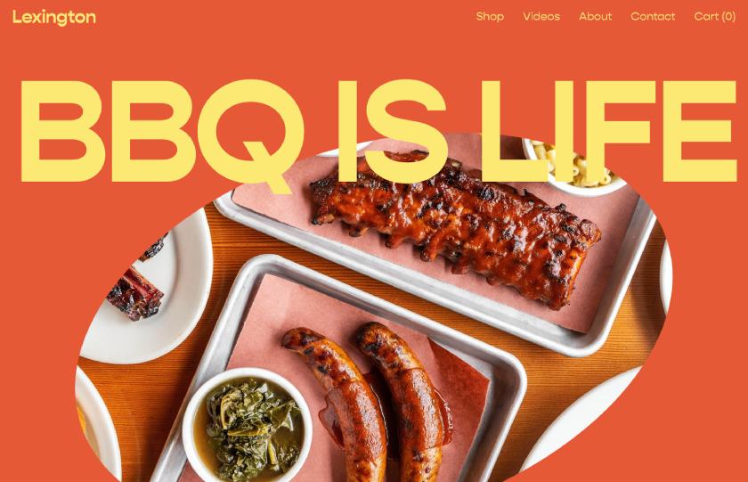 A Squarespace website template for a bold barbeque brand.
