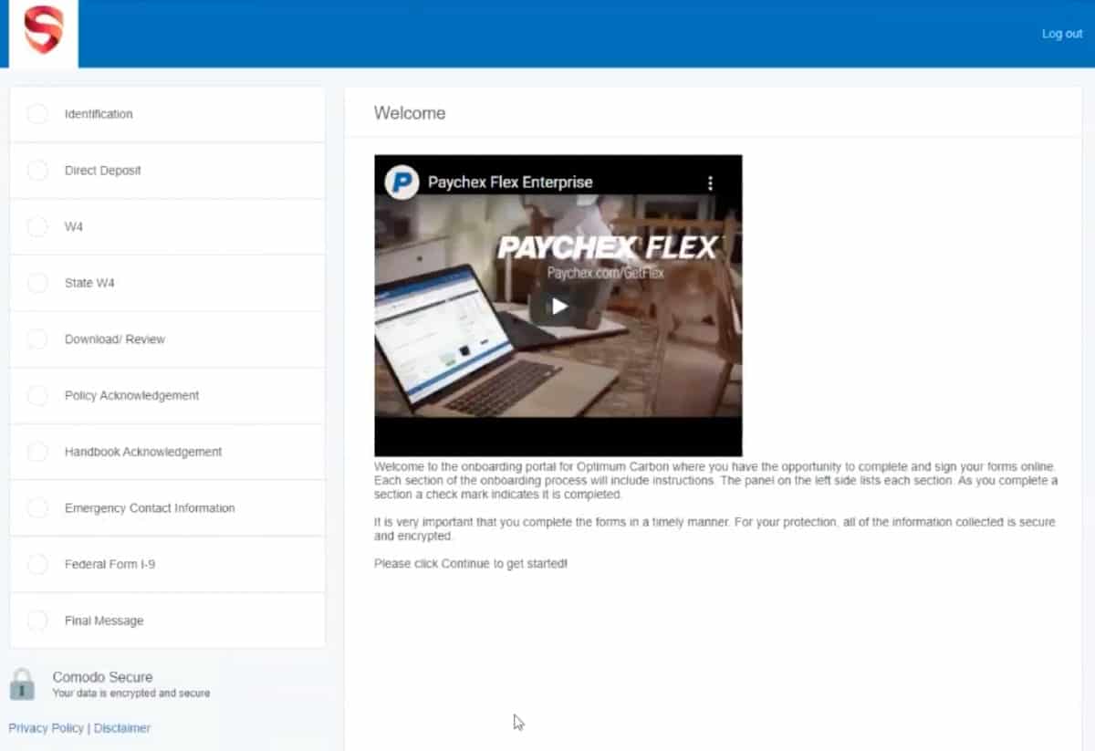 Screenshot of Paychex Flex Adding New Employee