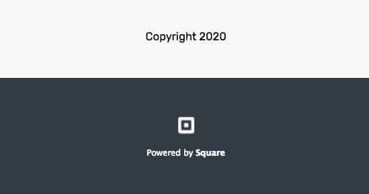 This “Powered by Square” footer is displayed on all free websites.