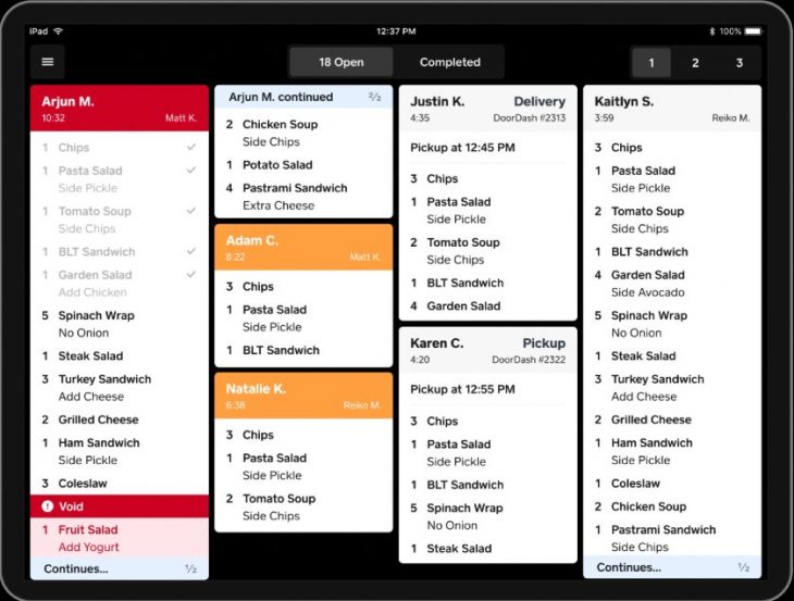 Best Kitchen Display Systems KDS For Restaurants   Screenshot Of Square KDS Features On IPad 730x553 