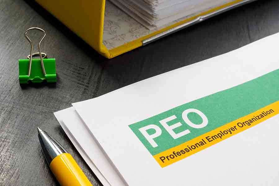 Papers about PEO professional employer organization and folder.