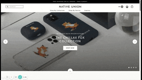 Native Union eCommerce website