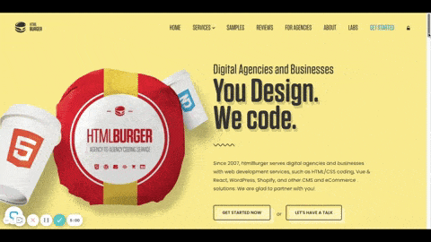 Web Design Agency HTMLBurger homepage