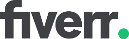 Fiverr logo that links to the Fiverr homepage in a new tab.