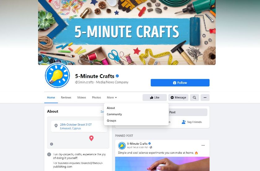 facebook profile page template 2022