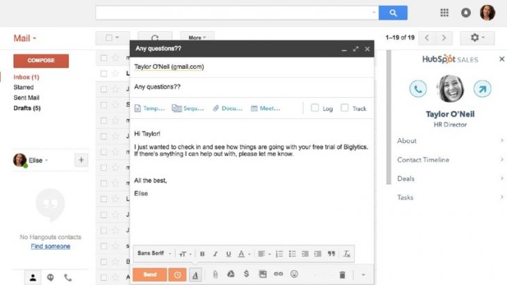 best email clients that sync with hubspot
