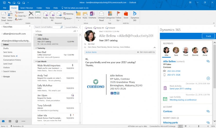 outlook microsoft to do integration