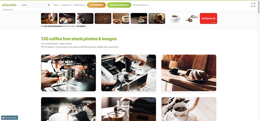 Picjumbo has a large selection of high-quality free photos for websites.