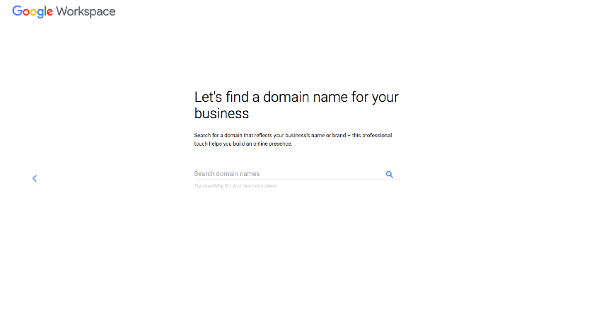 Search for a domain in Google Workspace