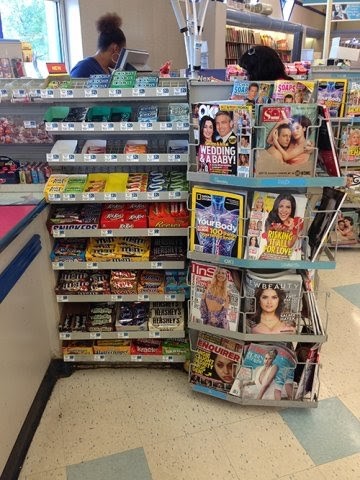 Screenshot of Magazines and Snacks in the Checkout Aisle