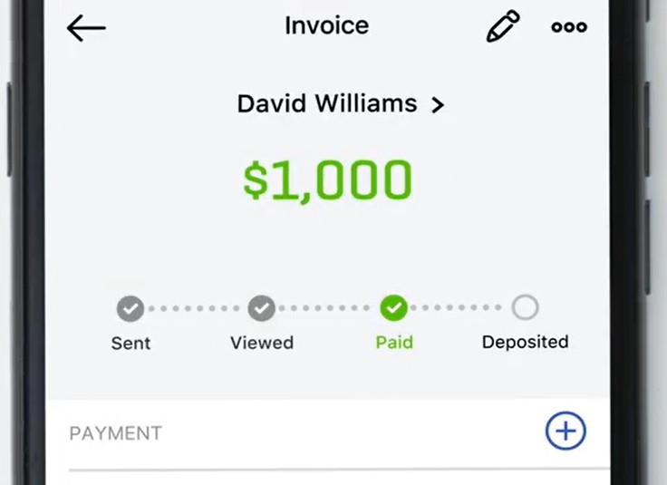 Screenshot of Paid Invoice on QuickBooks Mobile