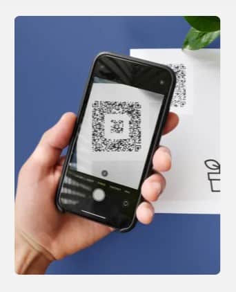 Square QR code.