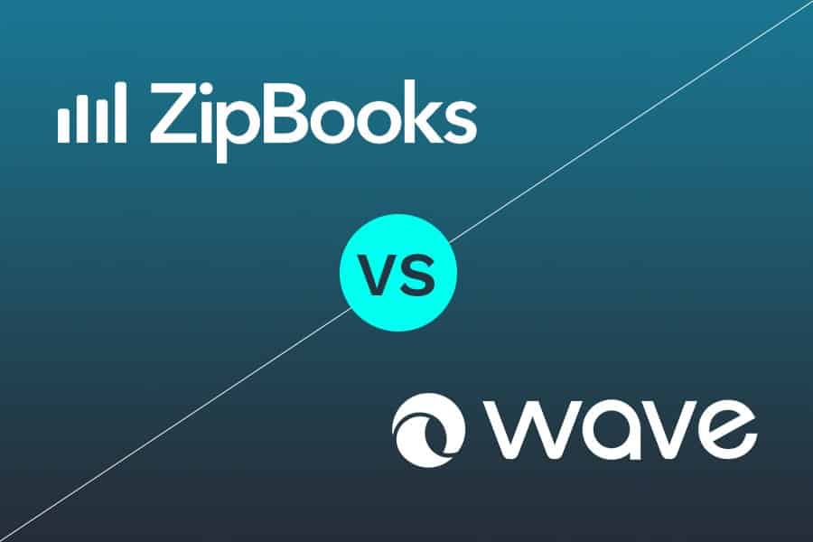 Zipbooks vs Wave logo.