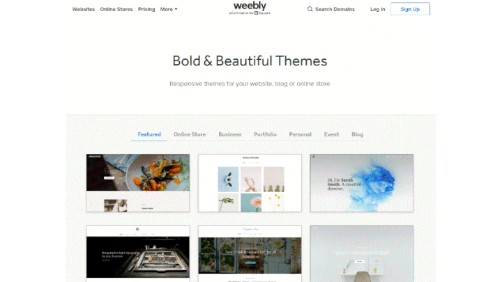 Weebly modern business website templates.