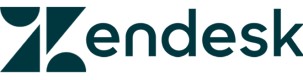 Zendesk logo that links to the Zendesk homepage in a new tab.