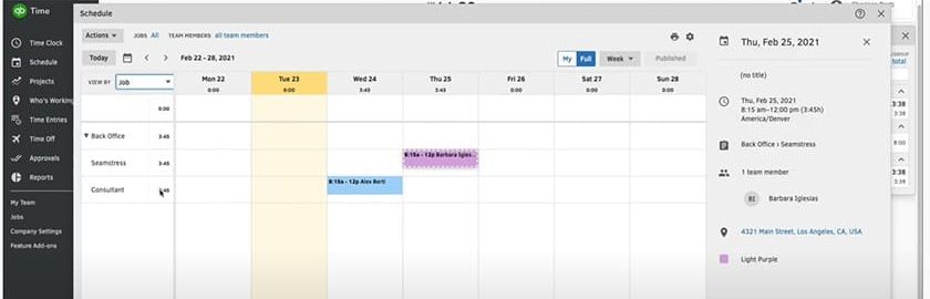 Showing how you can make schedules and save them as templates.