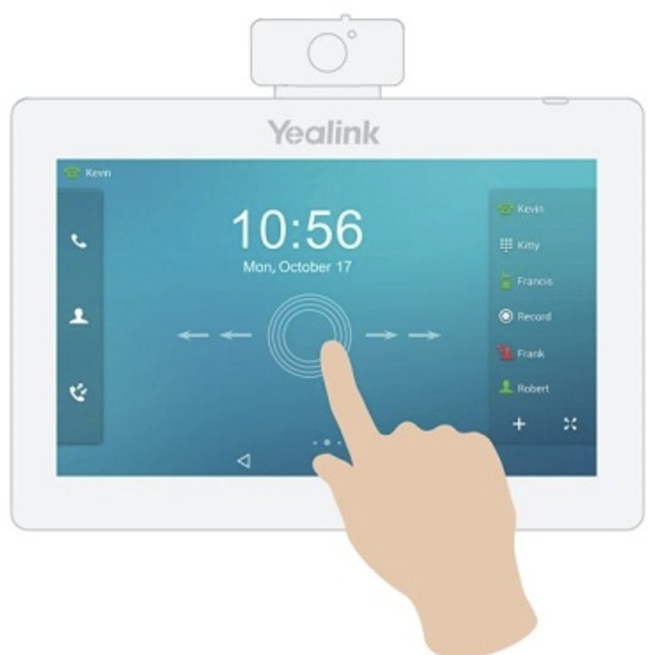 Yealink intuitive touch screen