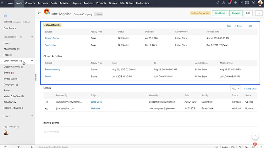 Zoho CRM capture leads from landing pages hosted on content management systems