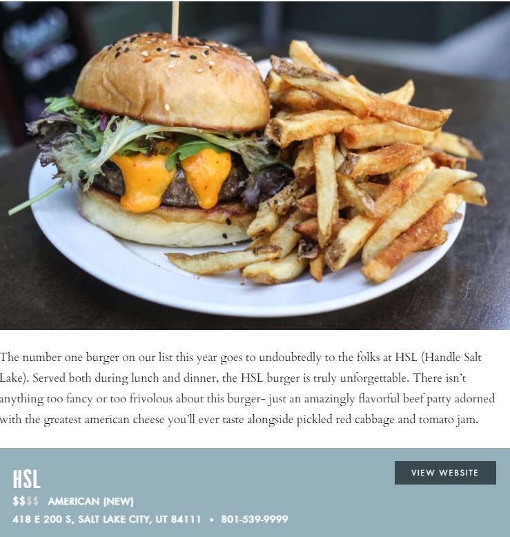 HSL burger and fries platter