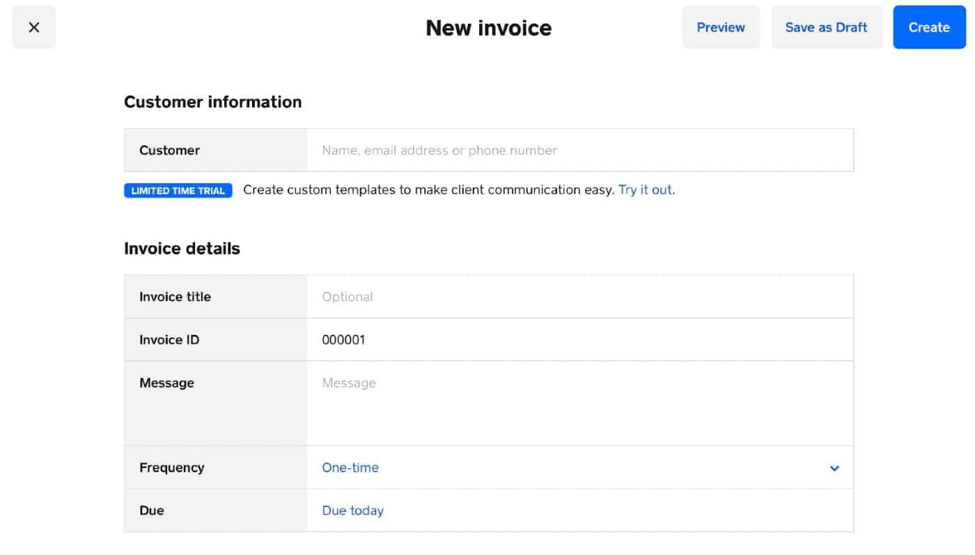 Screenshot of Adding New Invoice