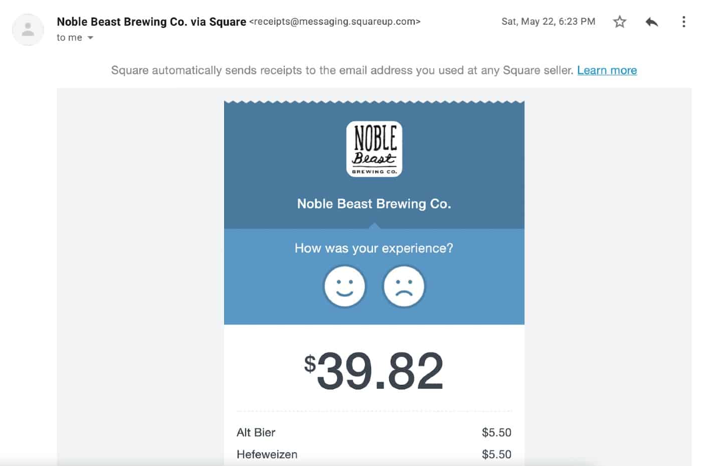 Customer feedback is a free, built-in tool in Square's POS software.