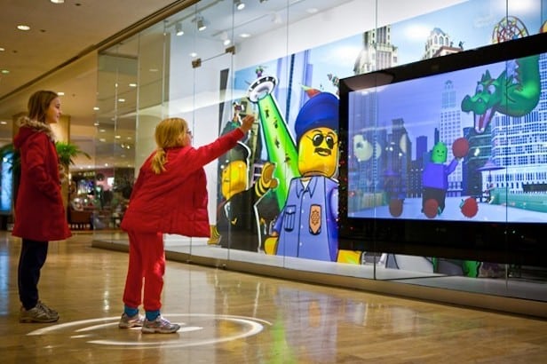 Showing an interactive window display.