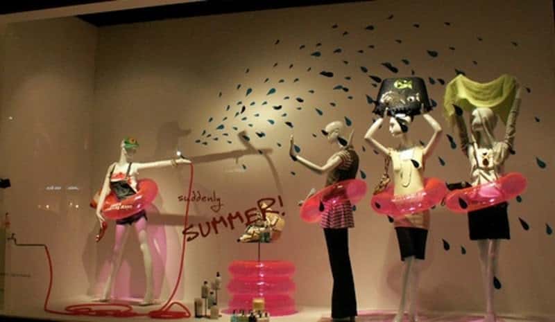 clothing store window displays