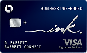 Chase Ink Business Preferred Credit Card sample