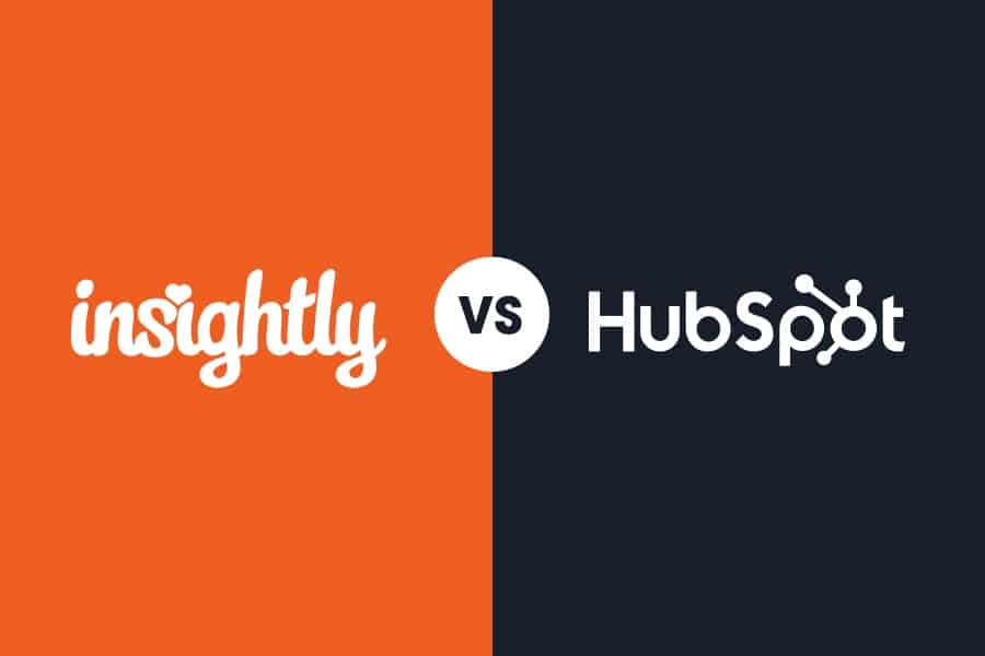 Logo of Insightly vs Hubspot.