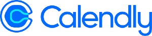 Calendly logo that links to Calendly homepage in a new tab.