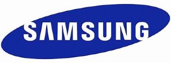 Samsung logo that links to Samsung website in a new tab.
