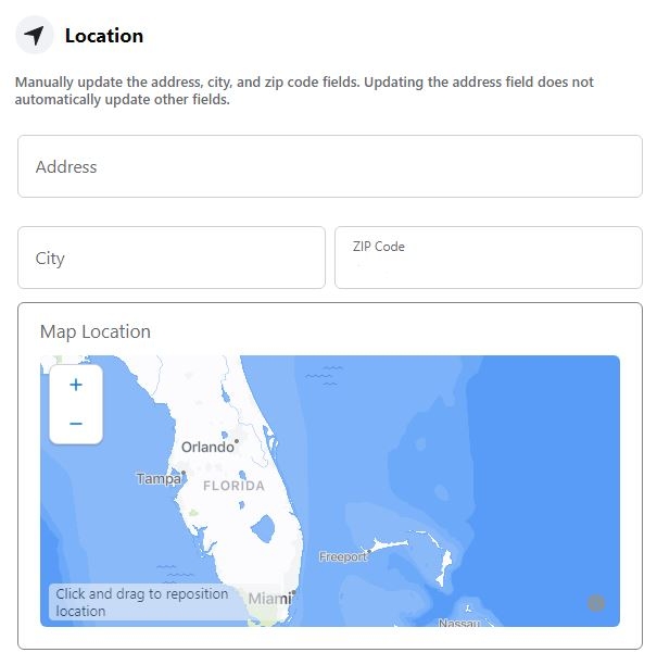 Geotag Location form For Your Business