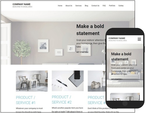 GoDaddy Real Estate Website Template example