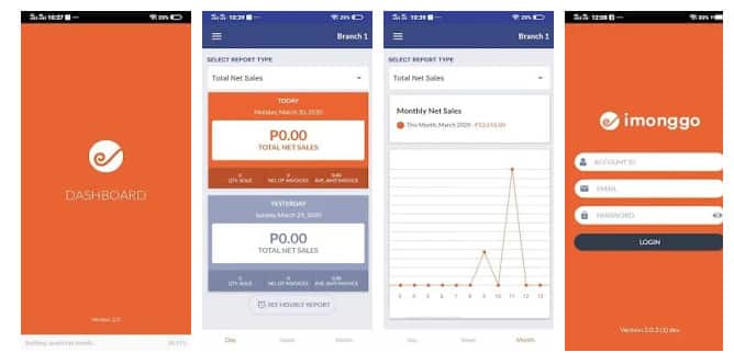 Screenshot of Imonggo sales app