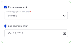 Keap Recurring Payment Configuration Page