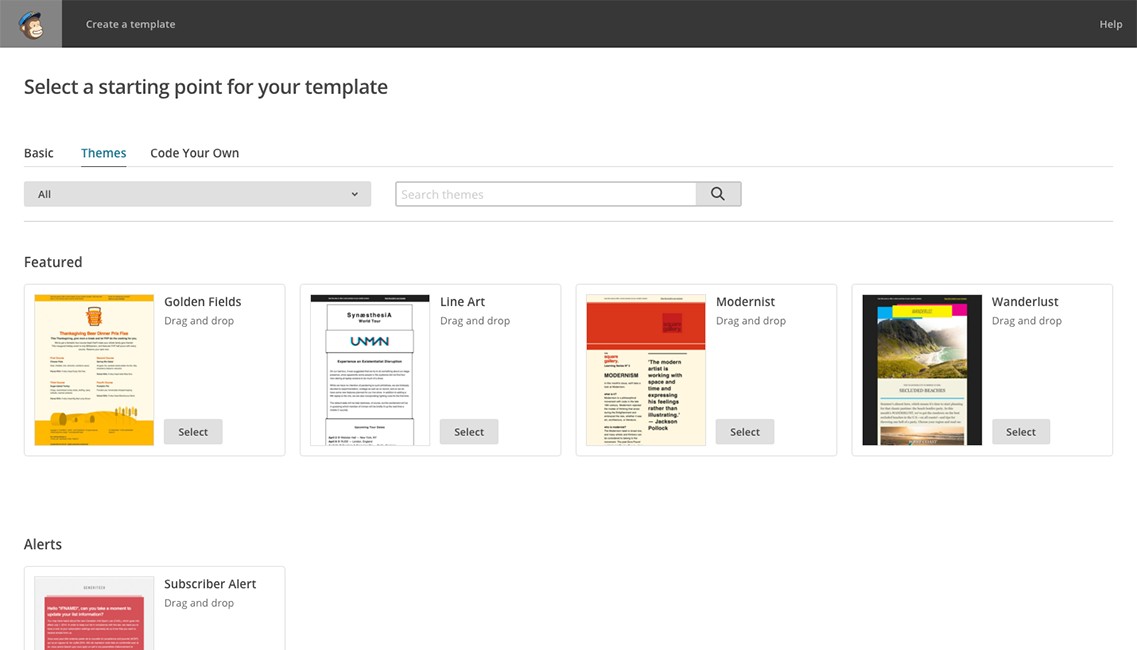 Mailchimp Email Template Page