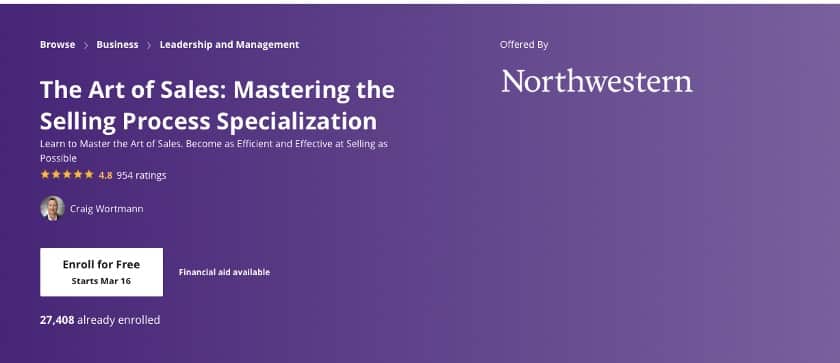 Mastering the Selling Process Specialization course