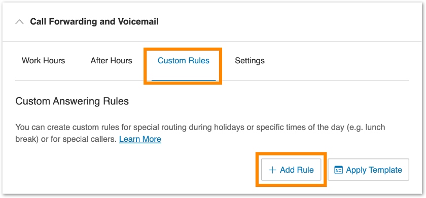 RingCentral lets you screen calls by creating custom rules.