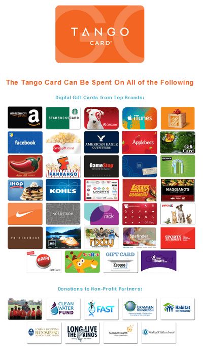 Tango Gift Card Catalog