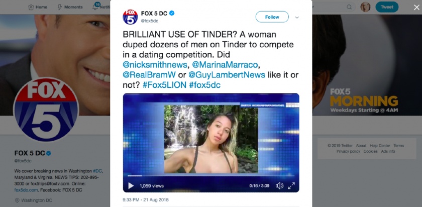 Tinder Dozens of Dopes Date on Fox5 DC