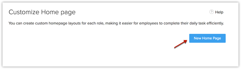 Zoho CRM customize home page.