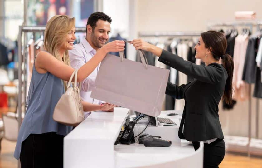 customer service in a clothing store