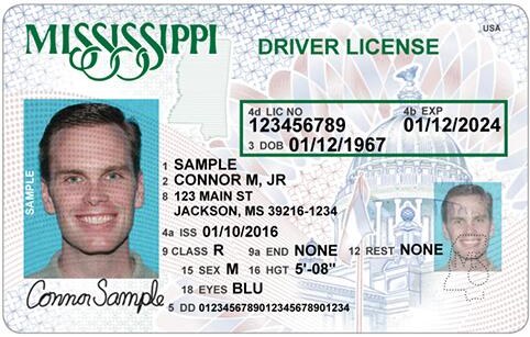 Screenshot of State Issued Drivers License