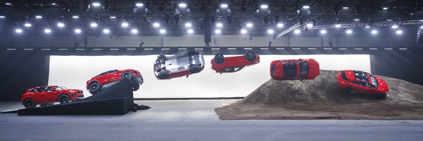 Car-maker Jaguar's world record attempt for the fastest barrel roll.